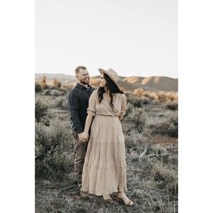 Bella Ella Boutique On The List VNeck Ruched Maxi Dress Size S